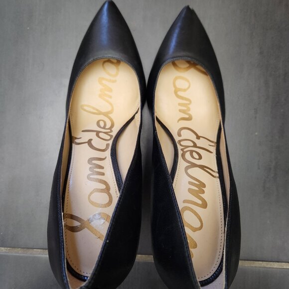 Sam Edelman Hazel Classic Professional Black Pumps Heels 10 - Picture 3 of 11